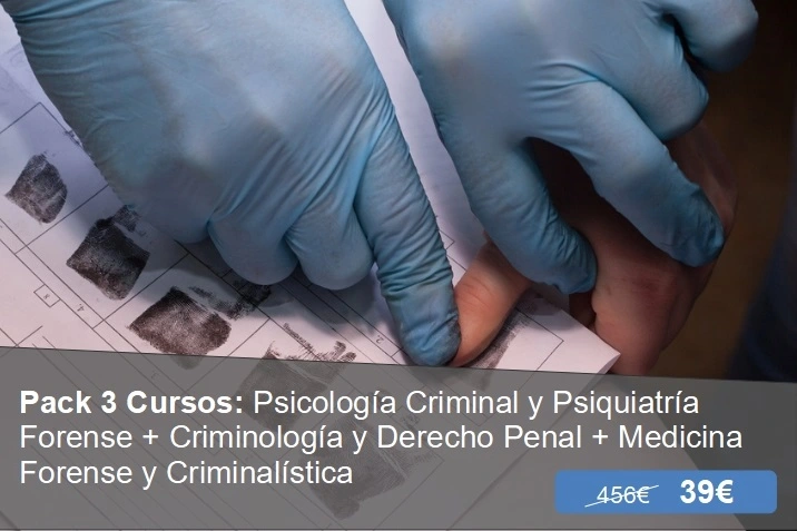 Pack 3 Cursos de Psicología, Criminología y Medicina forense