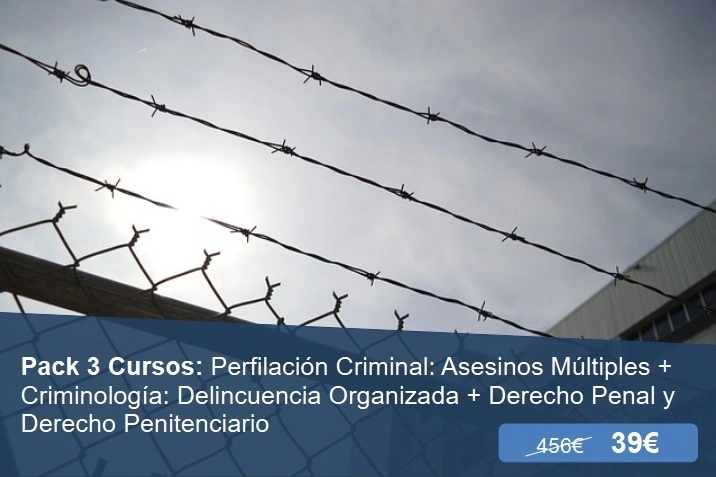 Pack de 3 Cursos: Asesinos Múltiples + Delincuencia Organizada + Derecho Penal