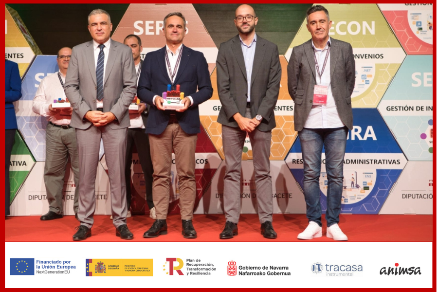 ANIMSA, premiada por su despliegue de la plataforma de administración electrónica Sedipualb@ en entidades locales navarras, un proyecto liderado por Gobierno de Navarra