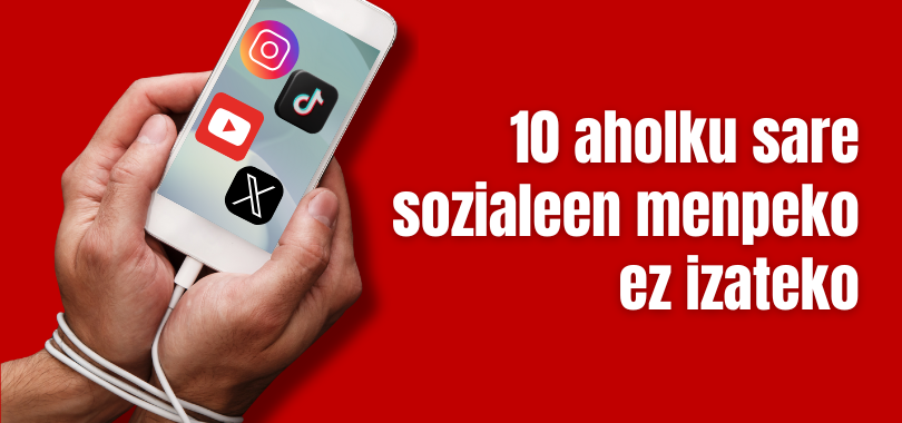 Sare sozialetan harrapatuta ez geratzeko hamar gako