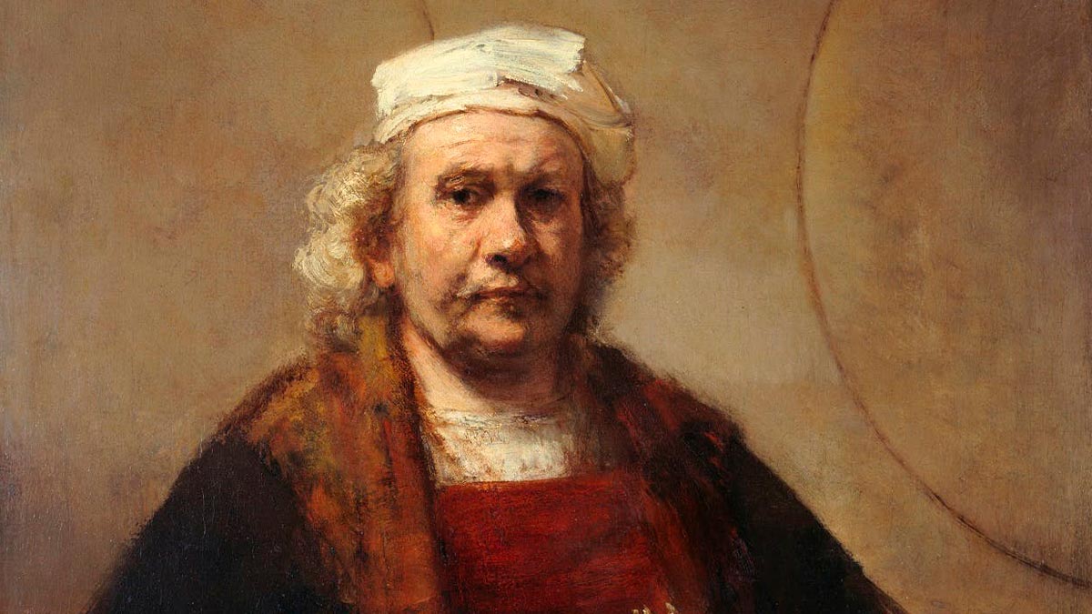Dulce luz y vieja ronda  | Retrato de Rembrandt con Ámsterdam al fondo