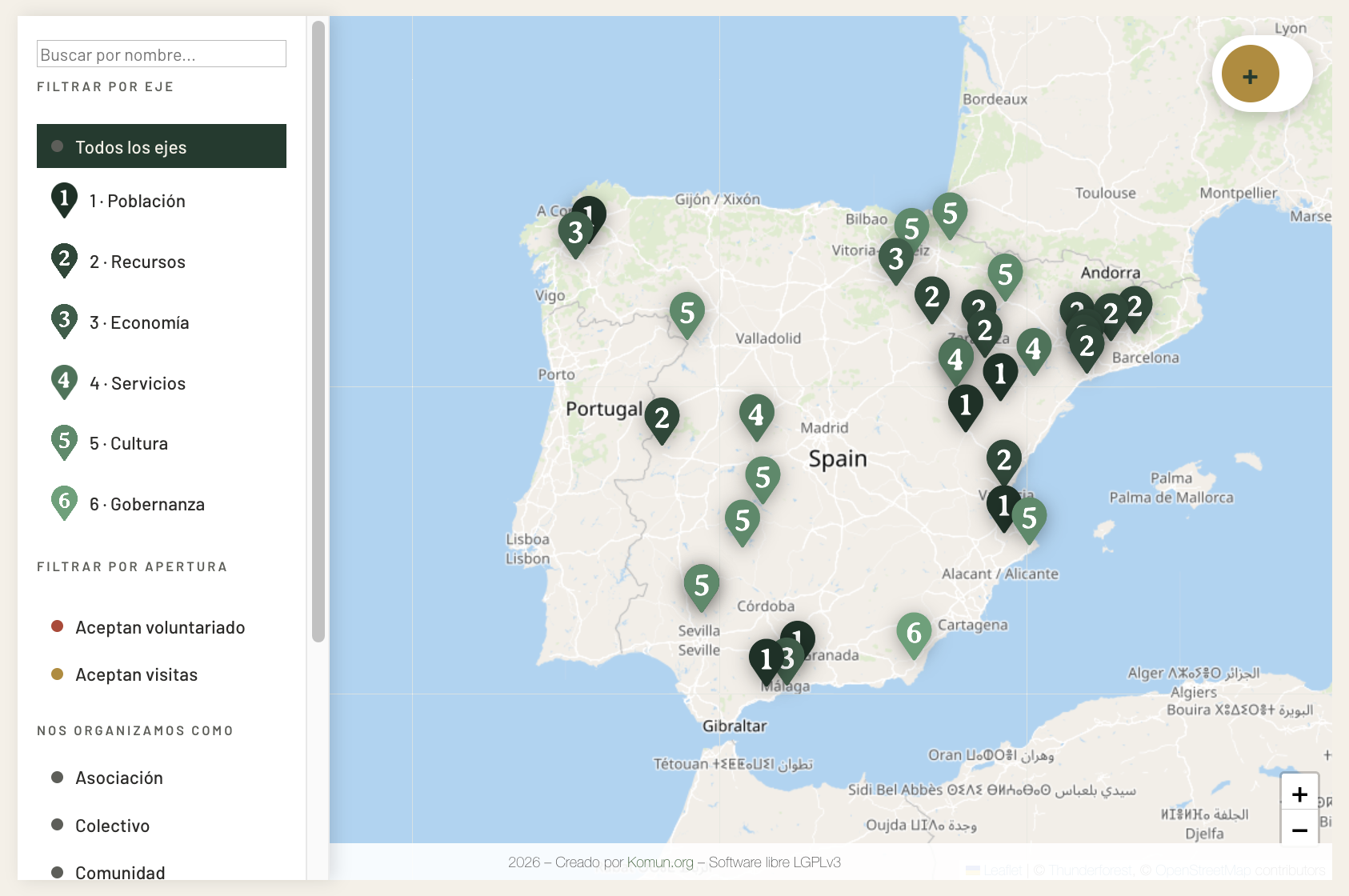 Mapa Red Rural GEA